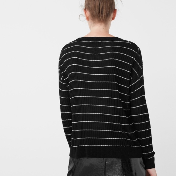 NWOT Mango Striped Ribbed Sweater - Picture 2 of 4